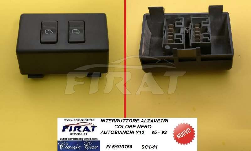 INTERRUTTORE ALZAVETRI AUTOBIANCHI Y10 NERO (5/920750)